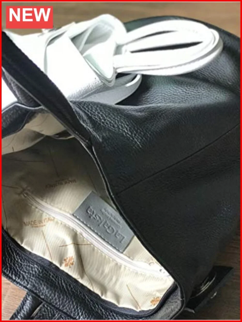 Genuine Italian Leather Convertible Backpack Tote Purse Anti-Theft Travel Work